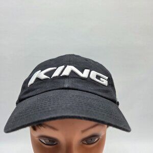 Cobra King Driver Golf Hat Black Adjustable Rec Maple Leaf Unisex Buckle Strap